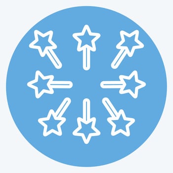 Icon Firework. related to Stars symbol. blue eyes style. simple design editable. simple illustration. simple vector icons