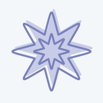 Icon Eight Pointed Star. related to Stars symbol. two tone style. simple design editable. simple illustration. simple vector icons