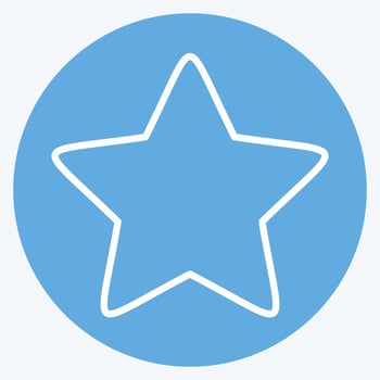 Icon Star 2. related to Stars symbol. blue eyes style. simple design editable. simple illustration. simple vector icons