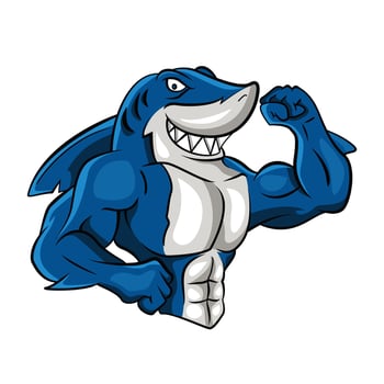Shark Muscle Illustration vector