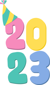 2023, happy new year 2023 element. png