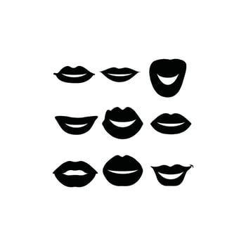 lips woman sexy illustration set design vector