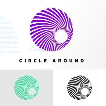 Simple circle shape with unique cutting lines image graphic icon logo design abstract concept vector stock. Can be used as a symbol related to art or interior motif