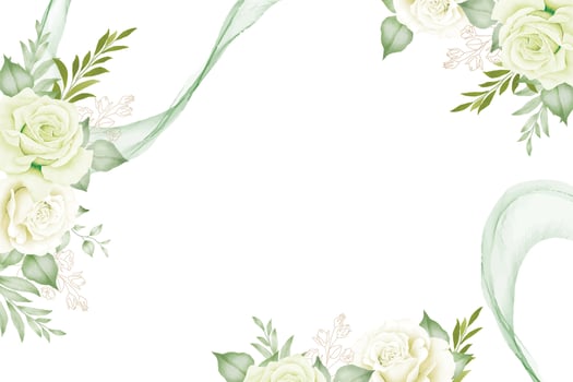 Beautiful Watercolor Floral Rose Background vector