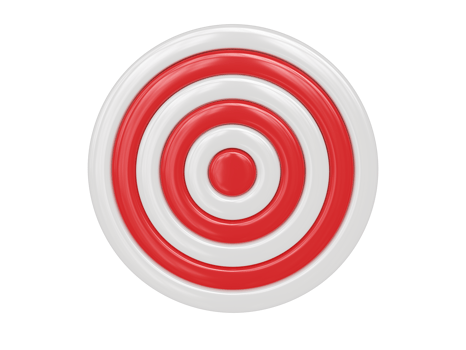 Red and white target. 3d render. png