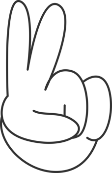 Groovy Gesture Victory png