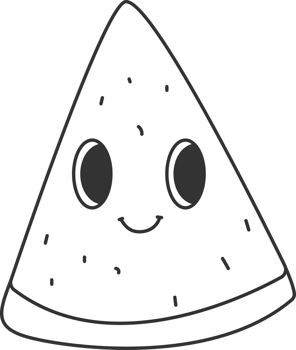 Groovy Watermelon Face png