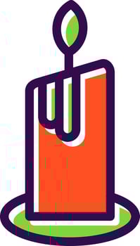 Candle Vector Icon Design
