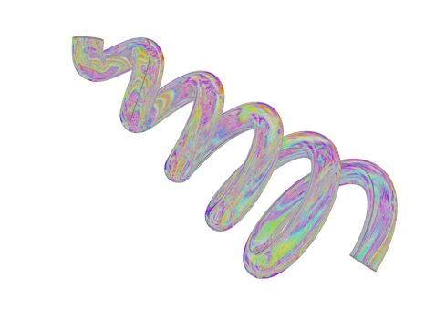 3d shape, Rainbow geometric figure. 3d render. png