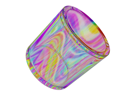 3d shape, Rainbow geometric figure. 3d render. png
