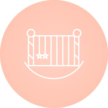 Baby Cot Vector Icon