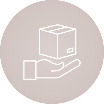 Hand Over Package Vector Icon
