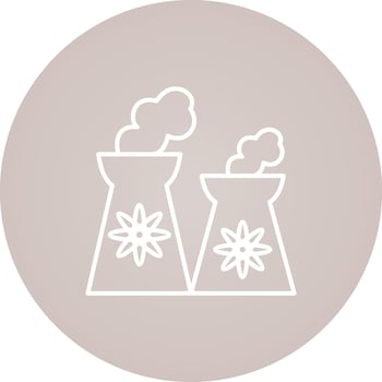 Nuclear Plant Vector Icon