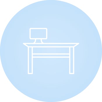 Office Desk Vector Icon