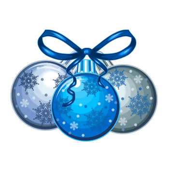 Christmas ball with snowflakes. PNG illustration with transparent background.