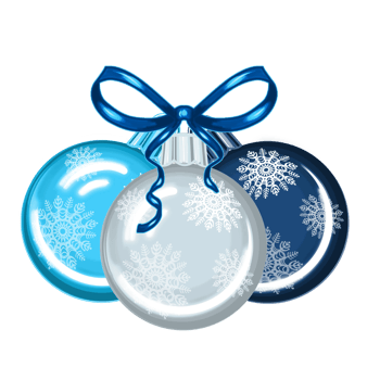 Christmas ball with snowflakes. PNG illustration with transparent background.