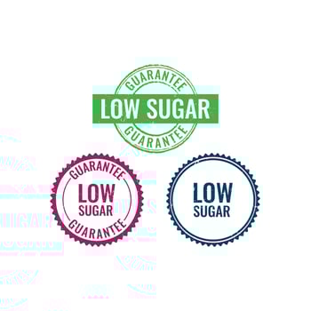 Low sugar sign or stamp vector image