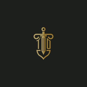 TO initial monogram logo design for law firm vector image
