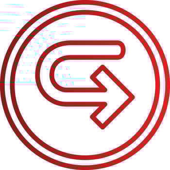 Turn Right Arrow Vector Icon