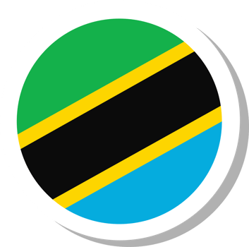 Tanzania flag circle shape, flag icon. png