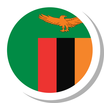 Zambia flag circle shape, flag icon. png