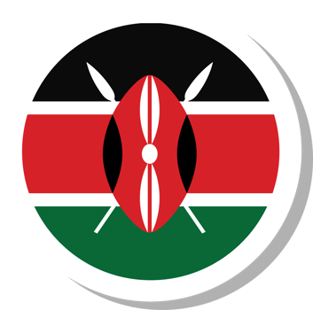 Kenya flag circle shape, flag icon. png