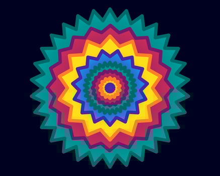 UI Star Circle Pattern Symbol Icon Illustration vector