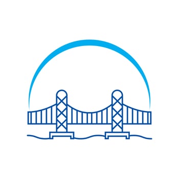 Bridge logo icon design and business symbol vector