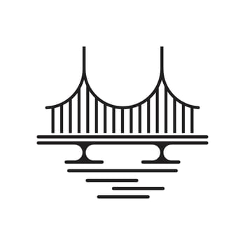 Bridge logo icon design and business symbol vector