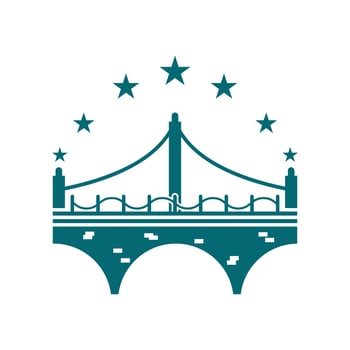 Bridge logo icon design and business symbol vector