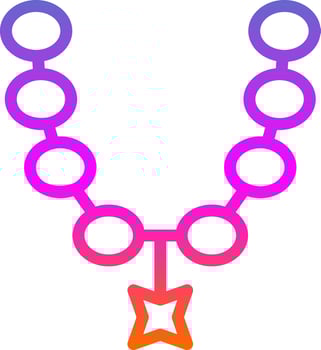 Necklace Vector Icon Design