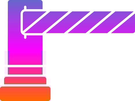 Parking Barrier Vector Icon Design