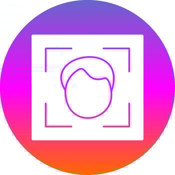 Face Scanner Vector Icon Design