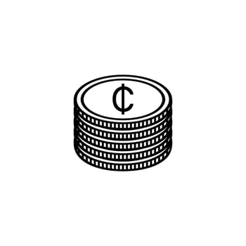 Ghana Currency Icon Symbol, Ghanaian Cedi, GHS Sign. Vector Illustration