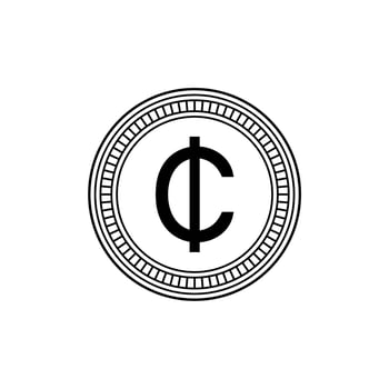 Ghana Currency Icon Symbol, Ghanaian Cedi, GHS Sign. Vector Illustration