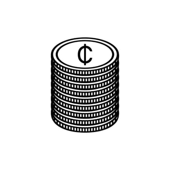 Ghana Currency Icon Symbol, Ghanaian Cedi, GHS Sign. Vector Illustration