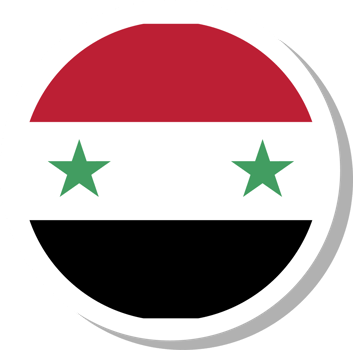 Syria flag circle shape, flag icon. png