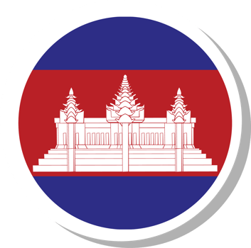 Cambodia flag circle shape, flag icon. png