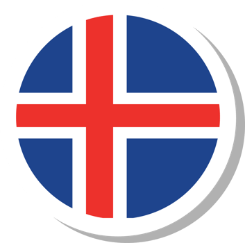 Iceland flag circle shape, flag icon. png