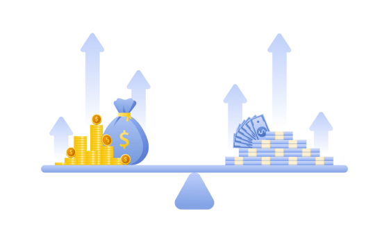 Financial management concept and investment, Flat design of payment and finance with pile coins or stack of coins. png