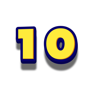 Number 3d effect png