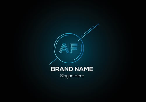 Abstract AF letter modern initial lettermarks logo design vector