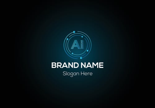 Abstract AI letter modern initial logo design vector