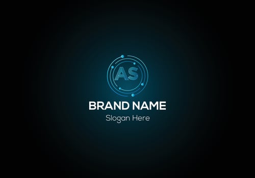 Abstract AS letter modern initial lettermarks logo design vector