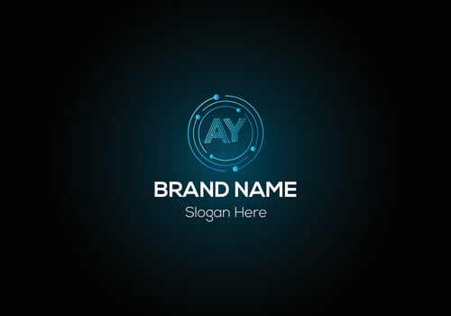 Abstract AY letter modern initial lettermarks logo design vector