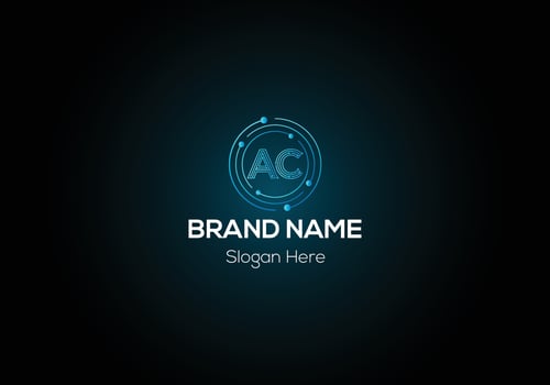 Abstract AC letter modern initial lettermarks logo design vector