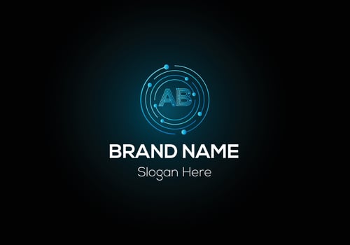 Abstract AB letter modern initial lettermarks logo design vector
