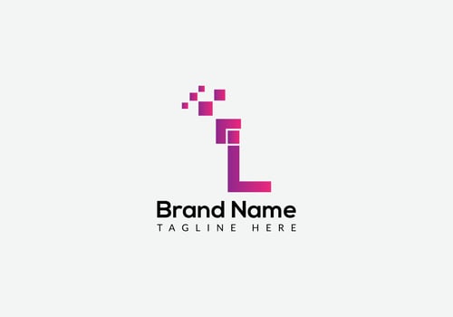 Abstract L letter modern initial lettermarks logo design vector