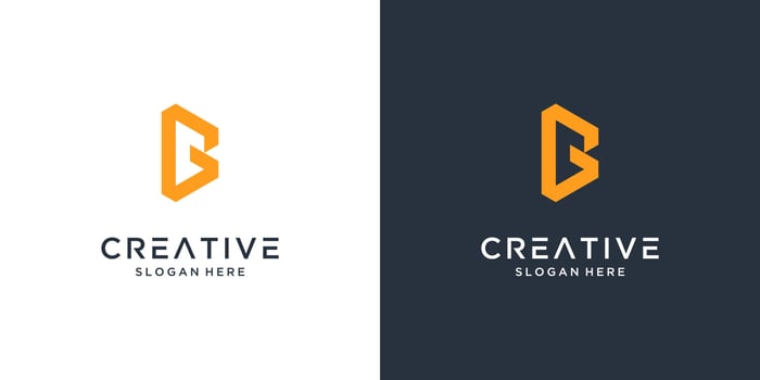 Minimal letter B logo design inspiration vector