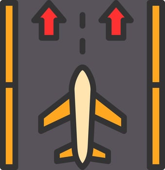 Runway Vector Icon Design